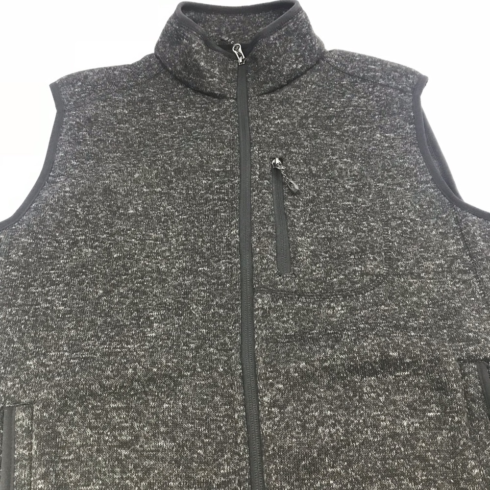 Free Country Black/Gray Sweater Vest Preowned - Picture 2 of 6